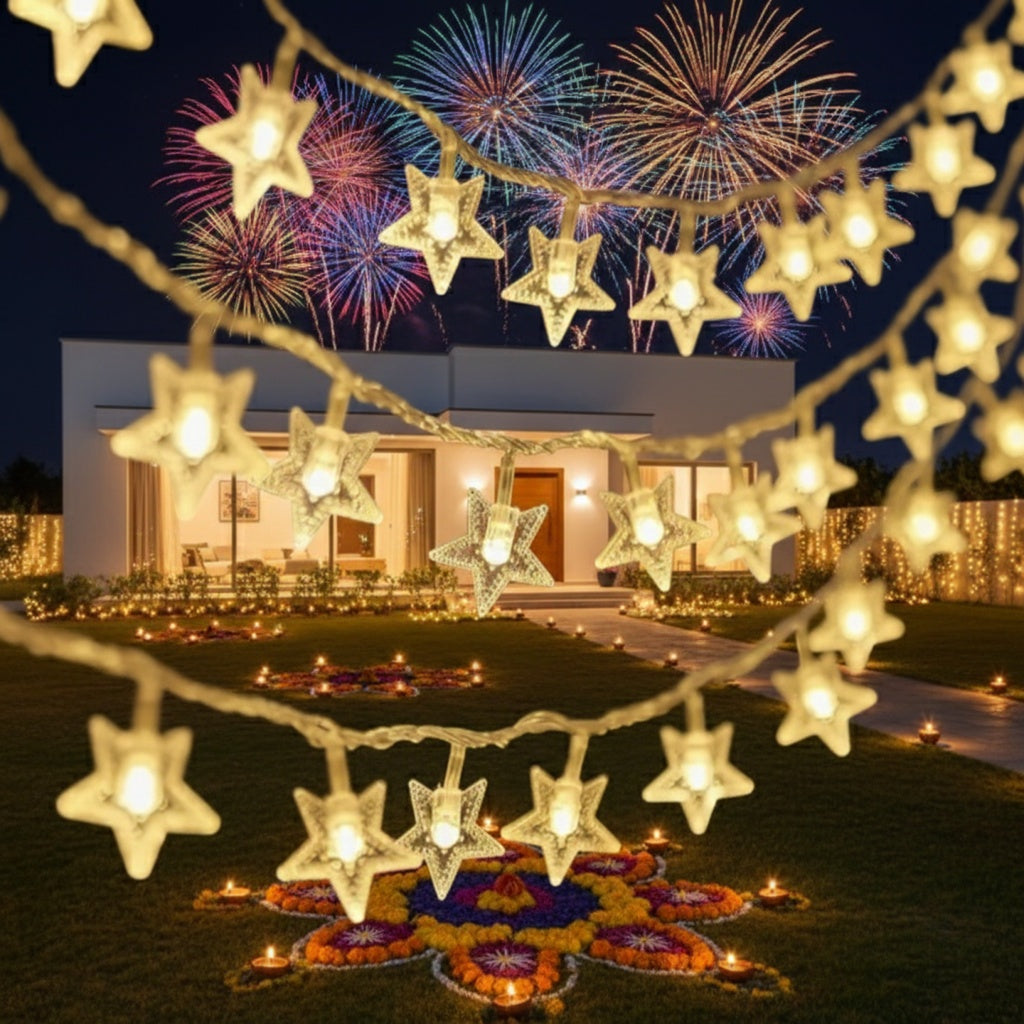 Serial String Star Lights for Decoration