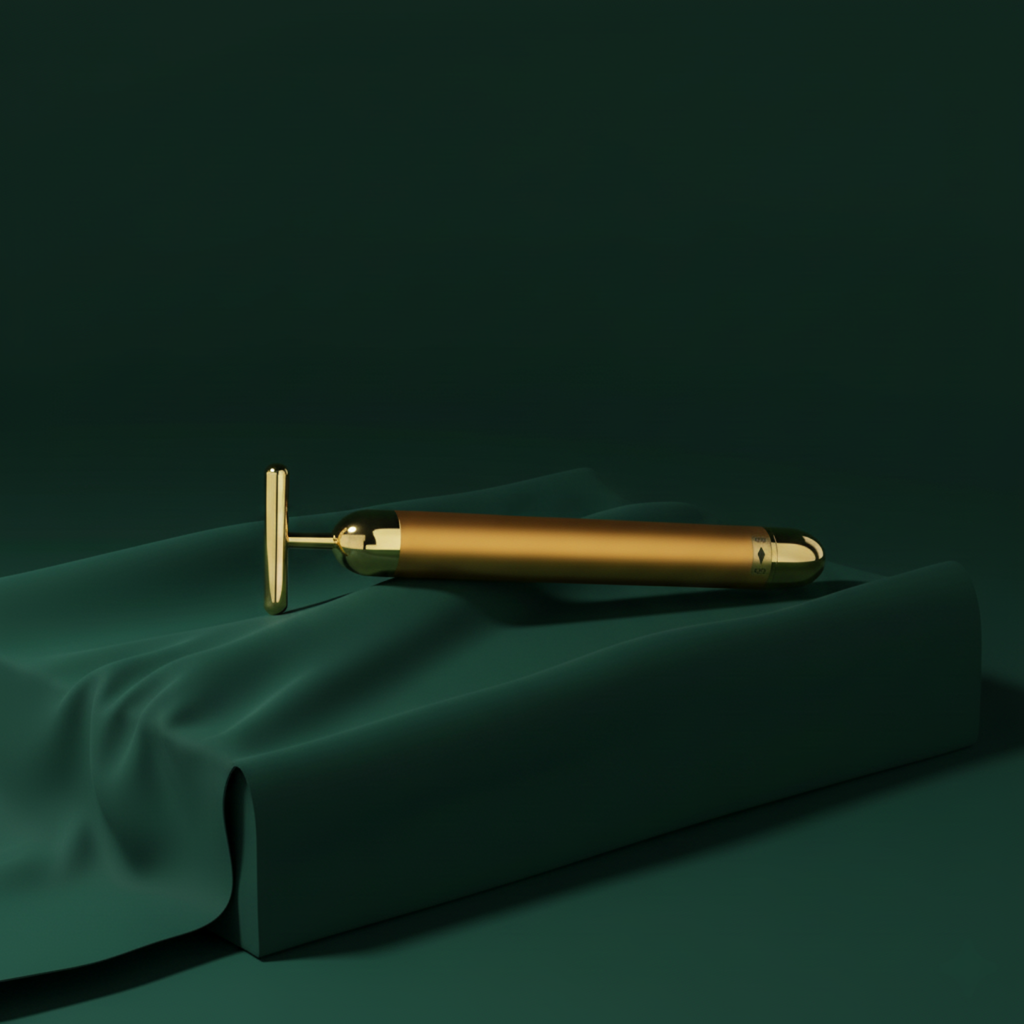 24K Gold Energy Beauty Bar Electric Facial Massage Roller