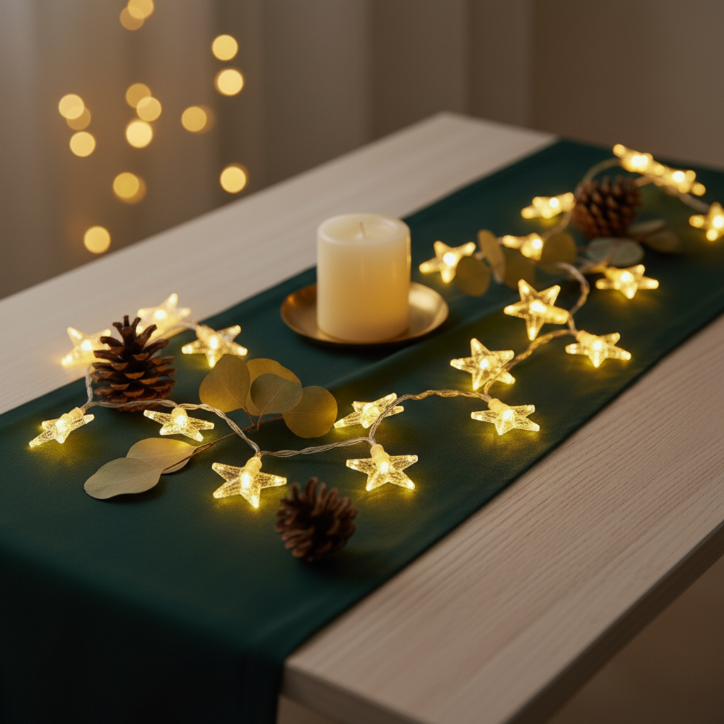 Serial String Star Lights for Decoration